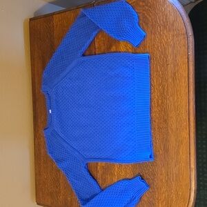 Loft Crew Neck Sweater In Royal Blue